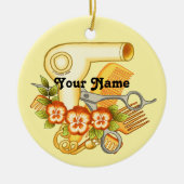 イエローパンシーボーティシャンオーナメント セラミックオーナメント (正面)