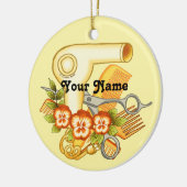 イエローパンシーボーティシャンオーナメント セラミックオーナメント (左)