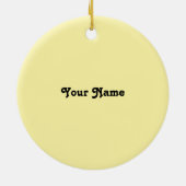 イエローパンシーボーティシャンオーナメント セラミックオーナメント (裏面)