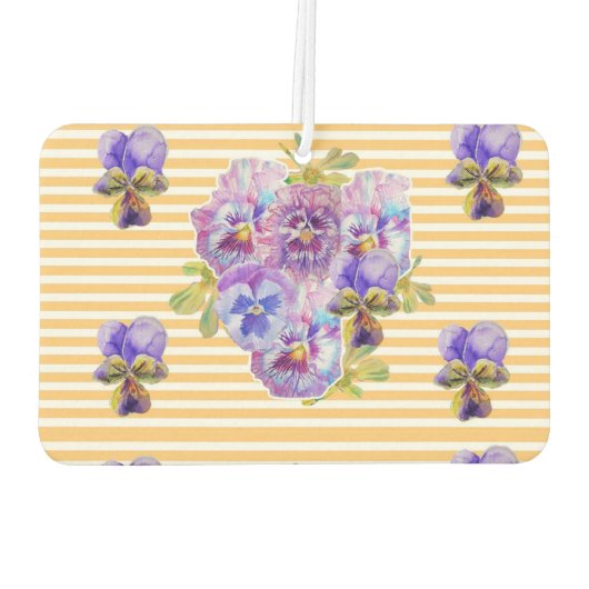 イエローパンジーフローラフラワーカーエアーフレッシュナー カーエアーフレッシュナー (裏面)