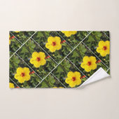 イエローパンジーフローラ夏季 ハンドタオル (ハンドタオル)