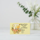 イエローパンジー美容師 予約カード (スタンド正面)