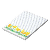 イエローパンジー花水彩フローラアート ノートパッド (回転)