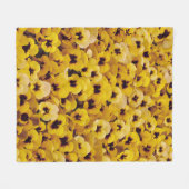 イエローパンジー フリースブランケット (正面(横))