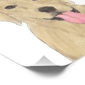 イエローパーソナライズされたラブラドールアート フォトプリント            (角)