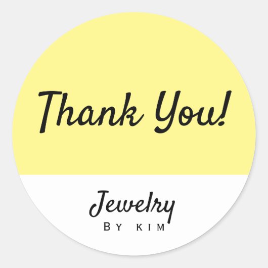 イエローパーソナルモダンブランドジュエリー ラウンドシール (正面)