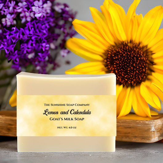 イエローパーチメント紙スタイルソープベリーバンド 招待状ベリーバンド