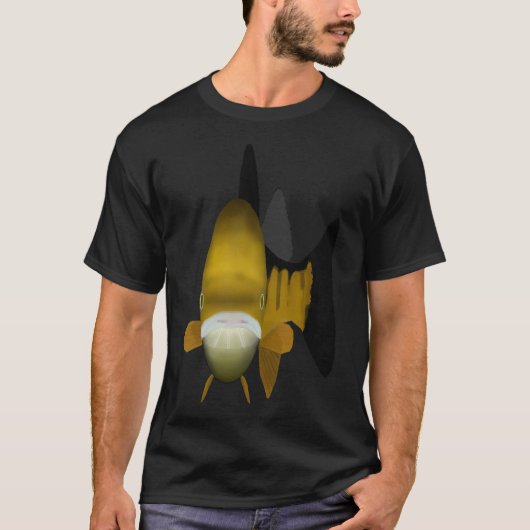 イエローパーチ - 魚の頭 Tシャツ (正面)