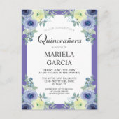 イエローパープかわいらしルフローラキンセアニェラ誕生日   ポストカード (正面)