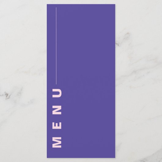 イエローパープルかわいらしワイルドフラワーウェディングパーティー メニュー (裏面)