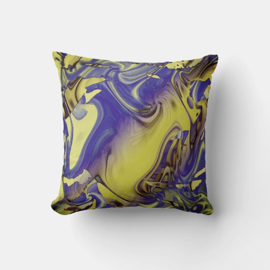 イエローパープルの炭華美の地中海の外観 クッション (正面)