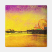 イエローパープルサンタモニカピア マグネット (正面)