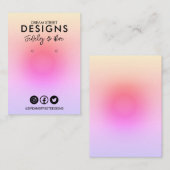 イエローパープルソーシャルメディアのイヤリングディスプレイカード 名刺 (正面/裏面)