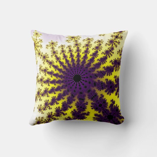 イエローパープルバースト装飾用クッション クッション (裏面)