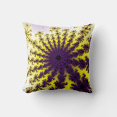 イエローパープルバースト装飾用クッション クッション (正面)