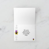 イエローパープルパンジーサンキューカード カード (内部)