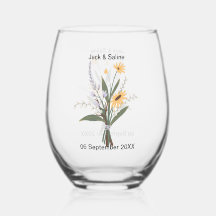 イエローパープルフローラミニマ結婚リストカスタムズ