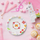 イエローパープル子供の誕生日パーティープレート ペーパープレート (パーティー)