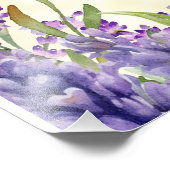 イエローパープル水彩花のウェディングシャワー フォトプリント (角)