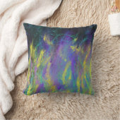 イエローパープル絵を描フレイムス& 'Yahweh'ワードアート クッション (ブランケット)