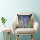 イエローパープル絵を描フレイムス& 'Yahweh'ワードアート クッション (椅子)