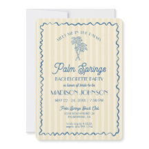 イエローパームスプリングスパステルビーチバチェロレッテパーティー