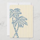 イエローパーム春パステルビーチバチェロレッテ 招待状 (裏面)