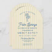 イエローパーム春パステルビーチバチェロレッテ 招待状 (正面/裏面)