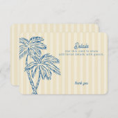 イエローパーム春パステルビーチ詳細インサート エンクロージャーカード (正面/裏面)