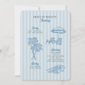 イエローパーム春パステルビーチ誕生日ウィークエンド 招待状 (裏面)