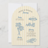 イエローパーム春パステルビーチ誕生日ウィークエンド 招待状 (裏面)