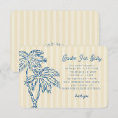 イエローパーム春パステルブックスベビーインサート エンクロージャーカード (正面/裏面)