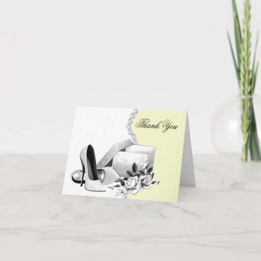 イエローパールハイヒールシューズサンキューカード サンキューカード (正面)