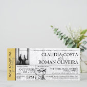 イエローパ結婚リズボーディングパス招待状 (スタンド正面)