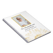イエローヒマワリお祝いの葬式 ノートブック (右側)