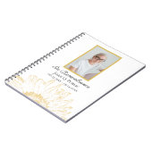 イエローヒマワリお祝いの葬式 ノートブック (左側)