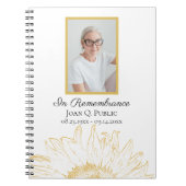 イエローヒマワリお祝いの葬式 ノートブック (正面)