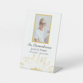 イエローヒマワリお祝いの葬式 台座サイン