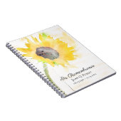 イエローヒマワリお祝い生涯葬式 ノートブック (右側)