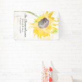 イエローヒマワリお祝い生涯葬式 横断幕 (インサイチュ)