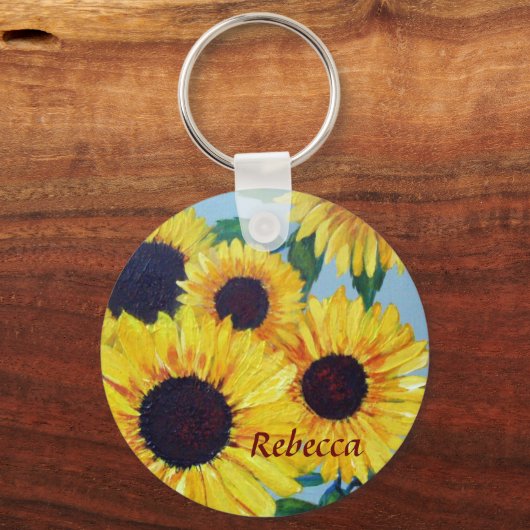 イエローヒマワリカスタムー キーホルダー (正面)
