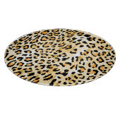 イエローヒョウ、手描き。 カッティングボード (角)