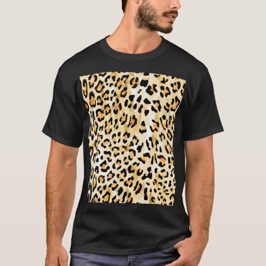イエローヒョウ、手描き。 Tシャツ (正面)