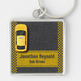イエロービジネスキャブ運転手タクシー キーホルダー