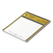 イエロービジネスタクシータクシータクシー運転手 ノートパッド (回転)