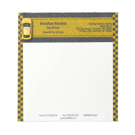 イエロービジネスタクシータクシータクシー運転手 ノートパッド