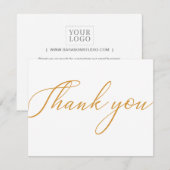 イエロービジネスモダンパッケージサンキューカード サンキューカード (正面/裏面)