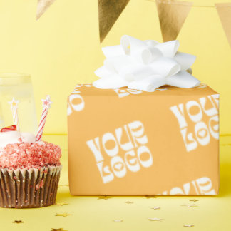 イエロービジネス企業のロゴのラッピング紙 ラッピングペーパー