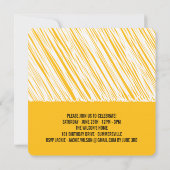 イエロービッグスケッチワンツインベビー第1誕生日パーティー 招待状 (裏面)