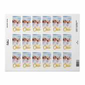 イエロービッグスケッチ一双生児キッド1歳の誕生日フォト ラベル (フルシート)